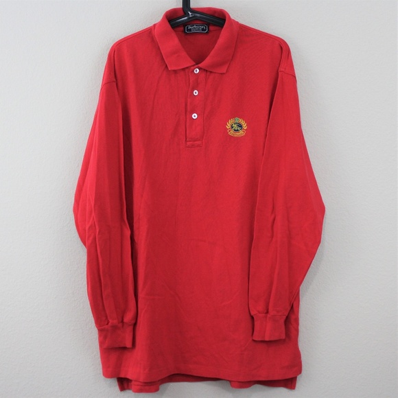 Burberry Other - VTG Burberry Burberrys USA Red Polo Shirt F343